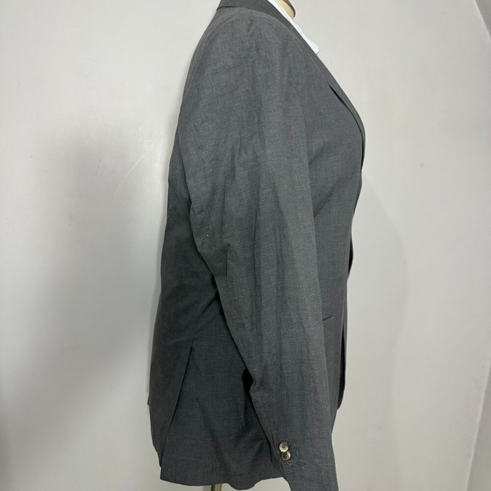 Massimo Dutti Gray Blazer Jacket 2 Button Sz 48 Italian Cotton Career Business - Picture 8 of 9